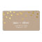 FESTIVE LABEL modern confetti spot gold foil kraft