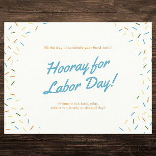 Festive Labor Day Celebration Holiday Postcard