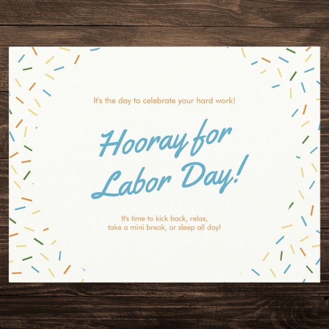 Festive Labor Day Celebration Holiday Postcard (Creator Uploaded)