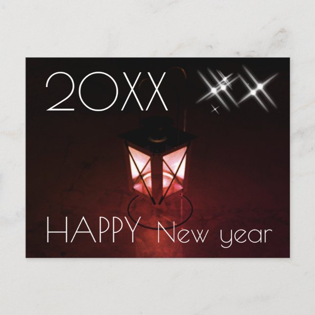 Festive Lantern Happy New Year 2023 Postcard (Front)