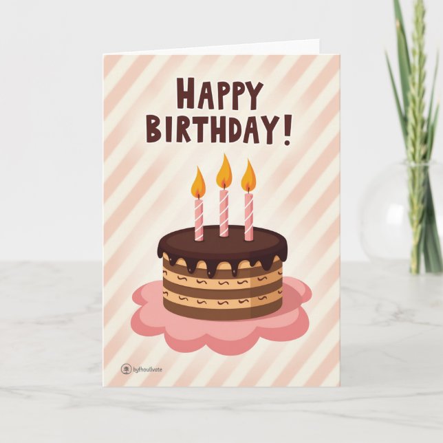 Festive Layered Cake Card (Front)