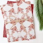 Festive Leafy Floral Christmas Traditional Red Wrapping Paper Sheets<br><div class="desc">🎁 Wrapping Paper Sheets: Elevate your gift-giving with my wrapping paper sheets. Each sheet is a canvas of holiday art, ensuring your presents are as captivating on the outside as they are on the inside. _____________________________ ***this design is part of a christmas holiday collection*** 🎄✨ Introducing my Festive Leafy Floral Christmas...</div>