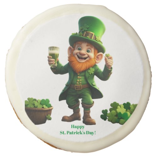 Festive Leprechaun St Patricks Day Sugar Cookie