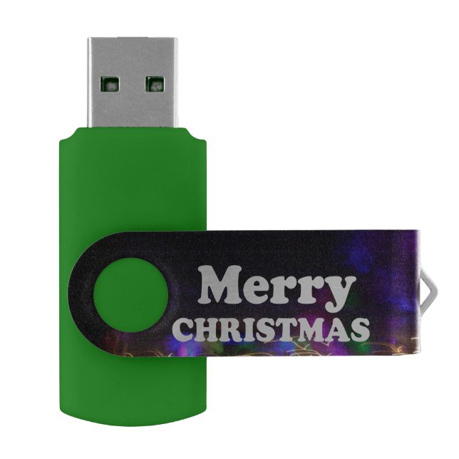 Festive Light Trails Merry Christmas Fireworks Mod Flash Drive (Opened)