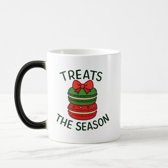 Festive Macaron Holiday Mug (Left)