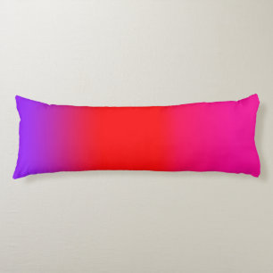 Festive Magenta Red Purple Ombre Body Pillow