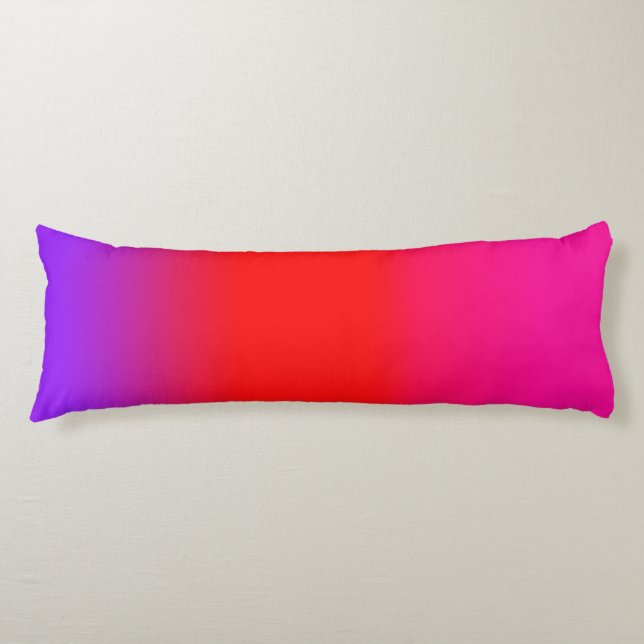 Festive Magenta Red Purple Ombre   Body Pillow (Front)
