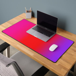 Festive Magenta Red Purple Ombre Desk Mat