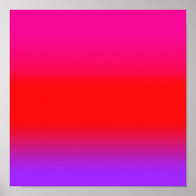 Festive Magenta Red Purple Ombre  Poster (Front)