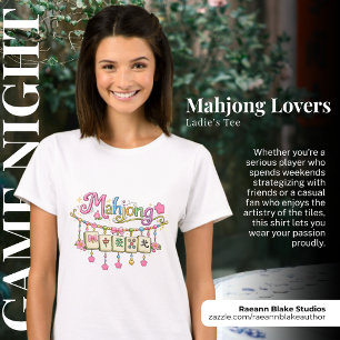 Festive Mahjong Lover Ladies Basic T-Shirt