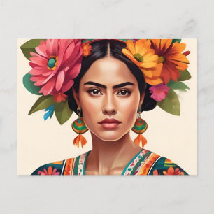 Festive mail holiday postcard