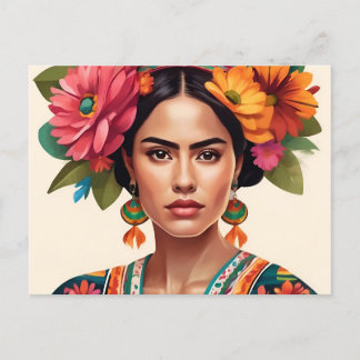 Festive mail holiday postcard