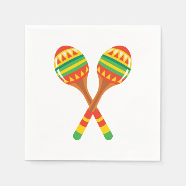 Festive Maracas Napkins (Front)