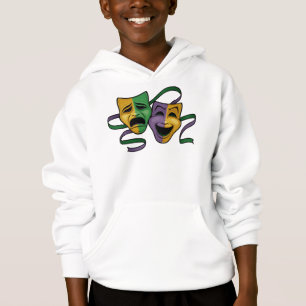 Festive Mardi Gras Happy And Sad Theater Masks Hoodie