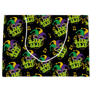 Festive Mardi Gras Large Gift Bag