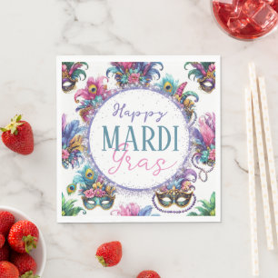 Festive Mardi Gras Napkins