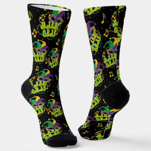 Festive Mardi Gras Socks