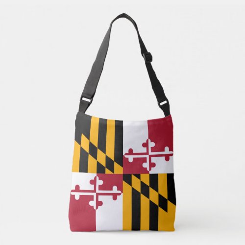 Festive Maryland State Flag Crossbody Bag