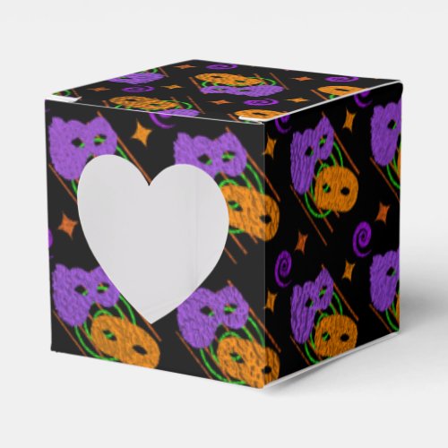 Festive Masquerade Masks Heart Favor Box