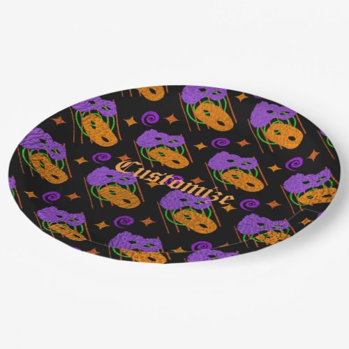 Festive Masquerade Masks Paper Plates