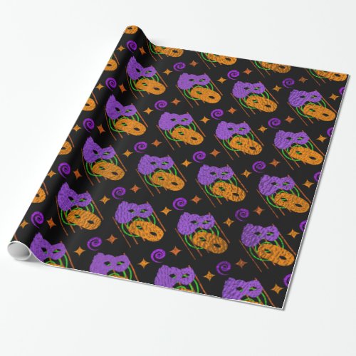 Festive Masquerade Masks Wrapping Paper