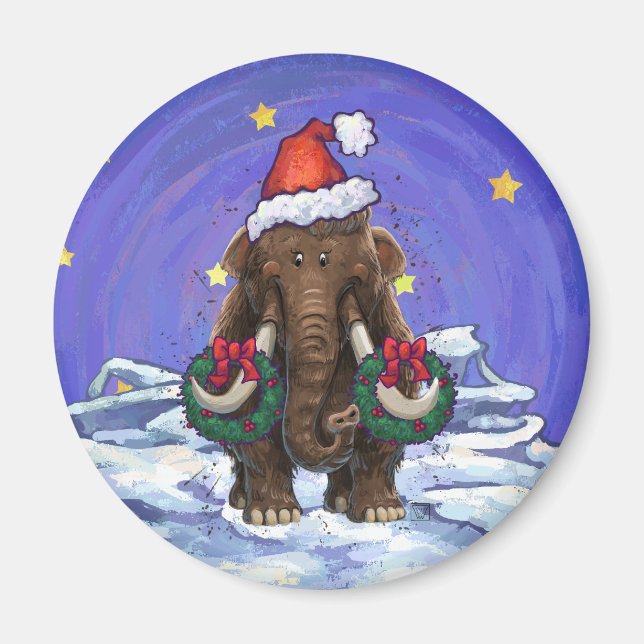 Festive Mastodon  Magnet (Front)