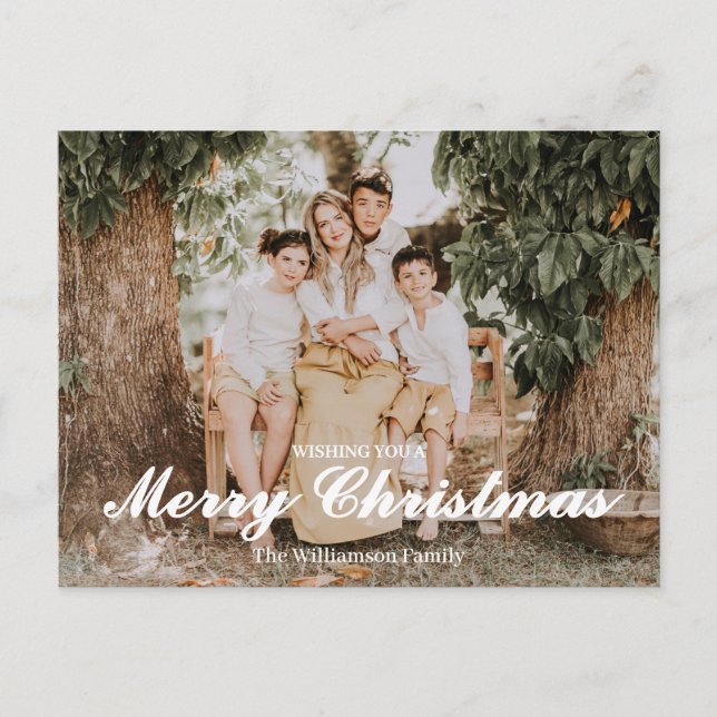 Festive Merry And Bright Christmas  Postcard (Front)