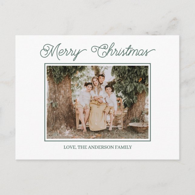 Festive Merry And Bright Christmas  Postcard (Front)