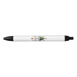 Festive Merry and Bright Christmas Tree Design Pen