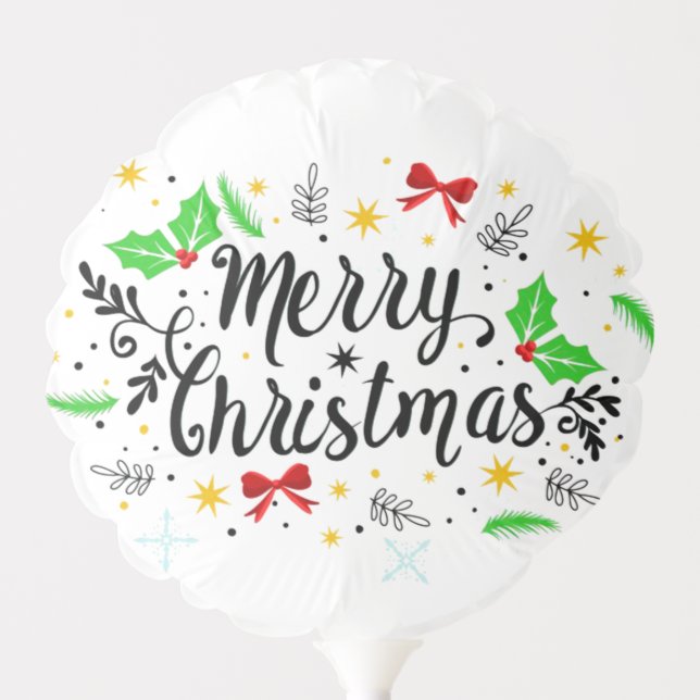 Festive Merry Christmas   Balloon (Front)