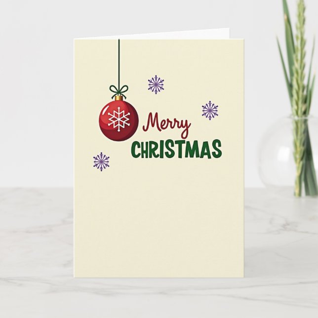 Festive Merry Christmas Card (Front)
