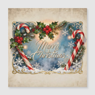 Festive Merry Christmas Card with Shine