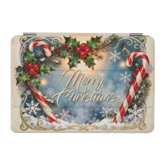 Festive Merry Christmas Card with Shine iPad Mini Cover