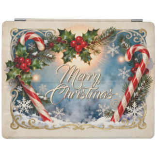 Festive Merry Christmas Card with Shine iPad Smart Cover