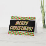 [ Thumbnail: Festive "Merry Christmas!" + Christmas Stripes Card ]