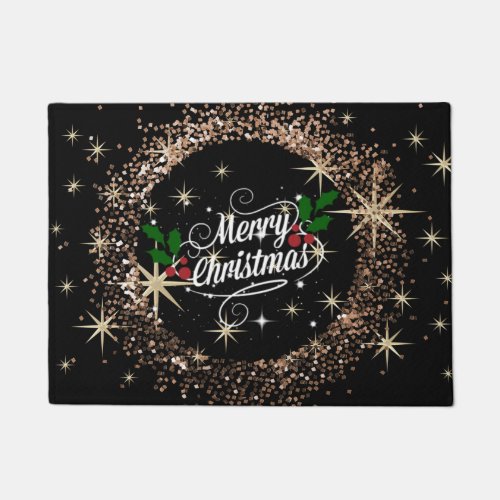 Festive Merry Christmas design Doormat