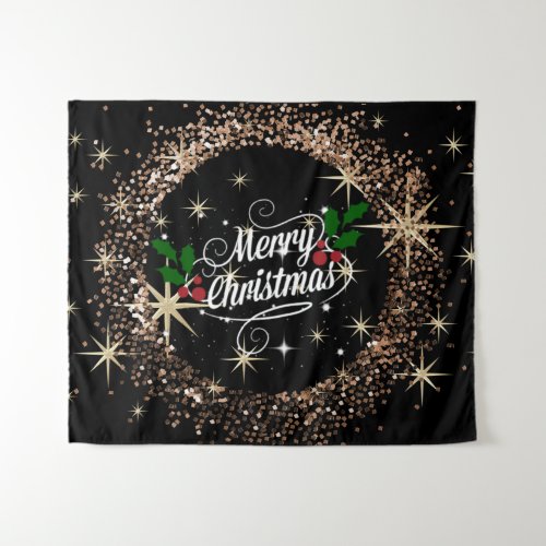 Festive Merry Christmas design Tapestry