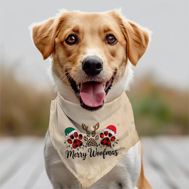 Festive Merry Christmas Dog Bandana (Celebrate the season in style! Cute Christmas bandana for your furry friend’s holiday look.)