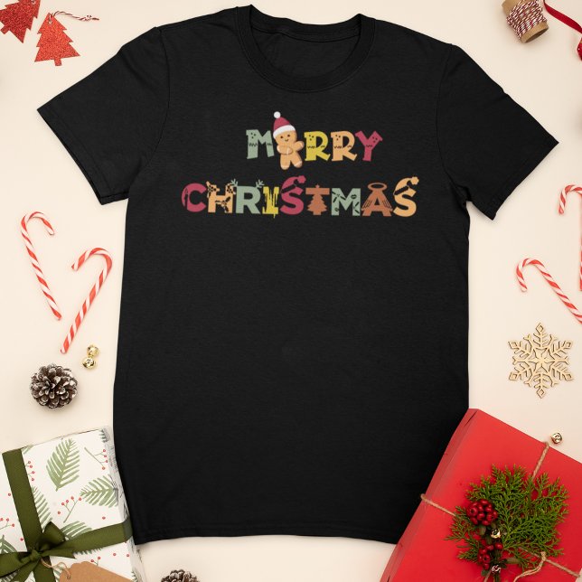 Festive Merry Christmas Gingerbread T-Shirt (Creator Uploaded)
