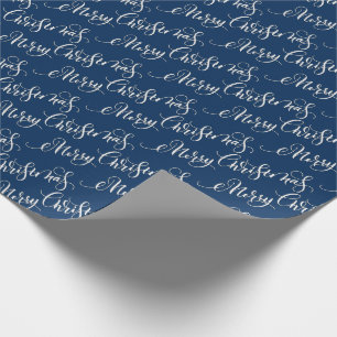 Festive Merry Christmas Lettering Holiday Wrapping Paper