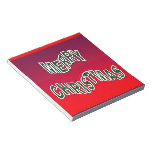 Festive Merry Christmas Notepad