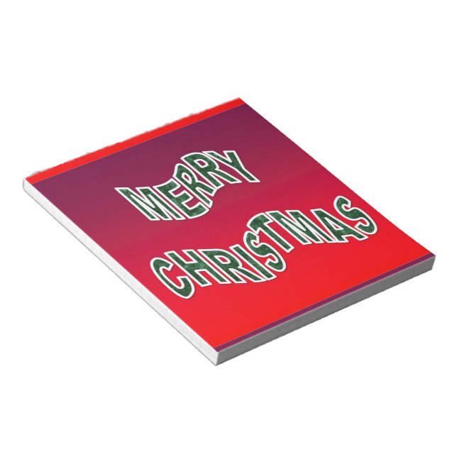 Festive Merry Christmas Notepad (Angled)