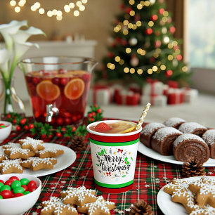 Festive Merry Christmas   Paper Cups