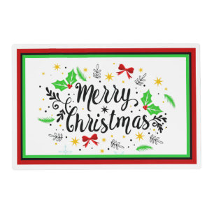 Festive Merry Christmas Placemat