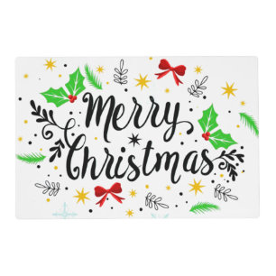 Festive Merry Christmas   Placemat