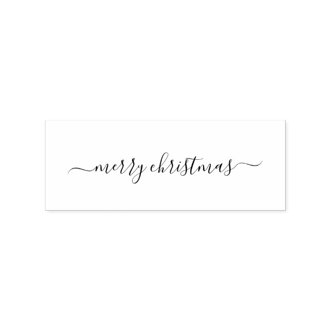 Festive Merry Christmas Rubber Stamp for Holiday C (Stamped)