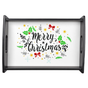 Festive Merry Christmas   Serving Tray