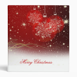 Festive “Merry Christmas” snowflakes ornaments Binder