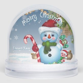 Festive Merry Christmas Snowman Keepsake