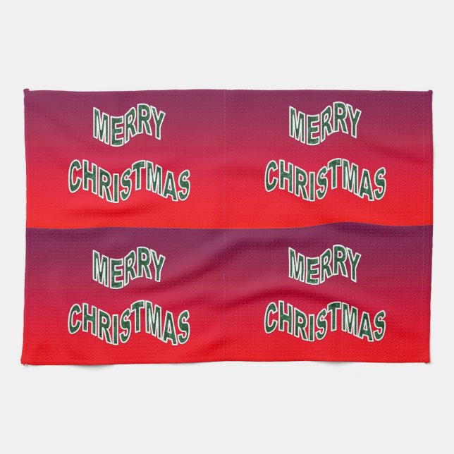 Festive Merry Christmas Towel (Horizontal)